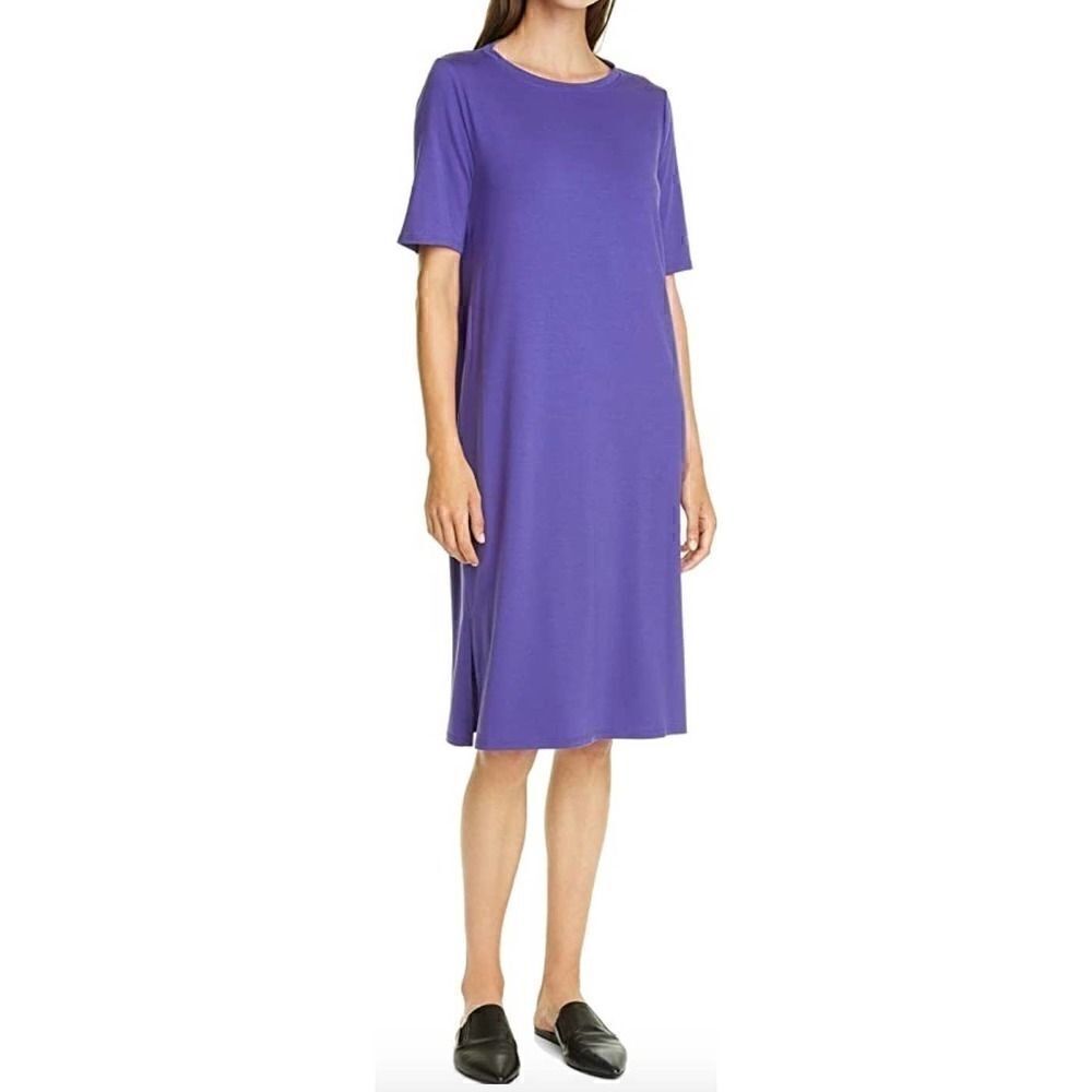 Eileen Fisher Crewneck Jersey T Shirt Dress NWT PS